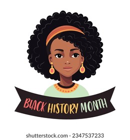 National Black History Month. Holiday concept. Template for background, banner, card, poster with text inscription.