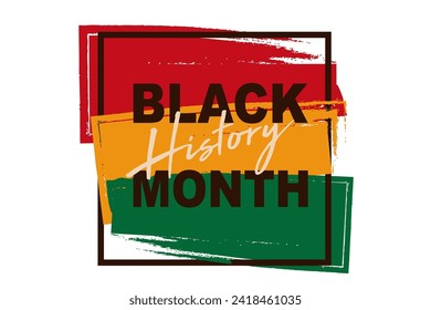 National Black History Month. Holiday concept. Template for background, banner, card, poster with text inscription. African American History. Celebrated annually in February in the USA and Canada