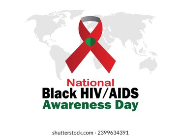 National Black Hiv Aids Awareness Day Vector illustration. Suitable for greeting card, poster and banner.