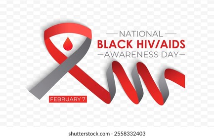 National black hiv aids awareness day background design template .Design for banner, cards, prints, social media, poster, flyer and background design template.
