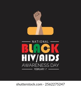 National Black HIV AIDS Awareness Day creative concept design. Vector template for banner, greeting card, poster, prints, social media, flyer ,with background.