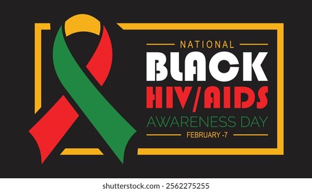 National Black HIV AIDS Awareness Day creative concept design. Vector template for banner, greeting card, poster, prints, social media, flyer ,with background.