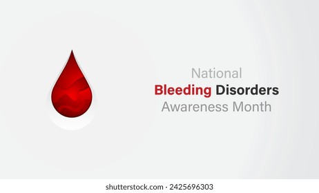 National Bleeding Disorders Awareness Month vector design