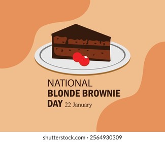 National Blonde Brownie Day Banner, poster, card, background Design illustration.