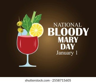 National Bloody Mary Day Banner, poster, card, background Design illustration.