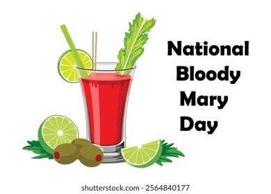 National Bloody Mary Day vector illustration