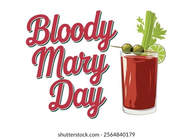 National Bloody Mary Day vector illustration