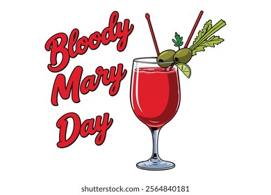 National Bloody Mary Day vector illustration