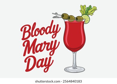 National Bloody Mary Day vector illustration