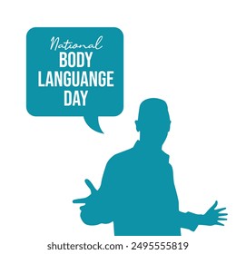 National Body Language Day vector design template good for celebration usage. National Body Language Day design. flat design. eps 10.