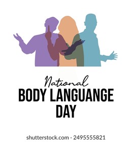 National Body Language Day vector design template good for celebration usage. National Body Language Day design. flat design. eps 10.