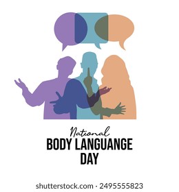 National Body Language Day vector design template good for celebration usage. National Body Language Day design. flat design. eps 10.