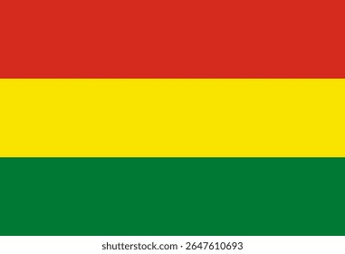 National Bolivia flag. High detailed flag of Bolivia. South America. 3D illustration.