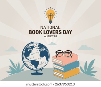 National Book Lovers Day vector. Open book , book icon. Book Lovers Day Poster, August 9. 