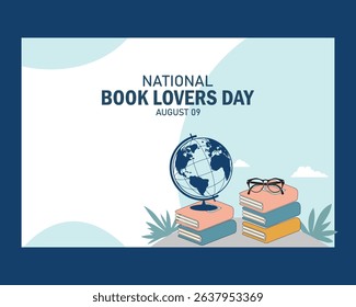 National Book Lovers Day vector. Open book , book icon. Book Lovers Day Poster, August 9. 