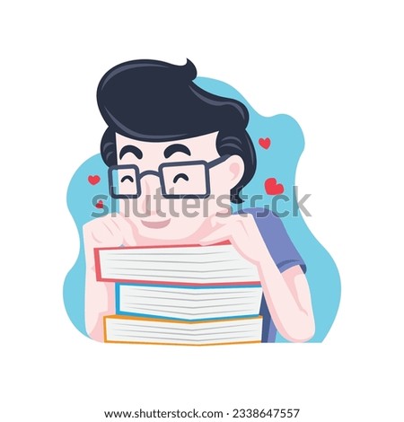 national book lovers day vector illustration