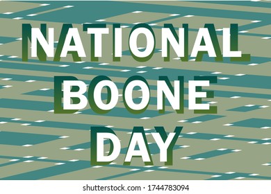 NATIONAL BOONE DAY traditionally celebrated in the USA on June 7th vector poster with text