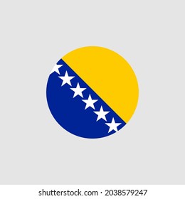 National Bosnia flag, official colors and proportion correctly. Vector illustration. EPS10.