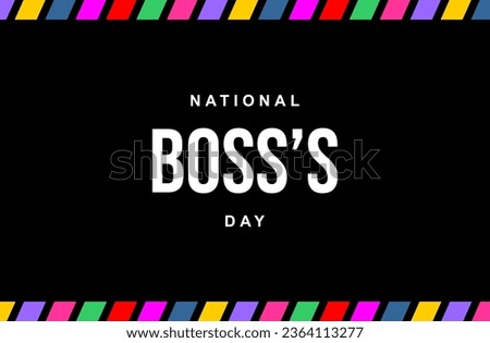 National Boss Day background template Holiday concept