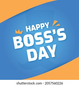 National Boss Day Banner Template Design Stock Vector (Royalty Free ...