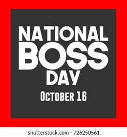 National Boss Day Logo Vector Template Design