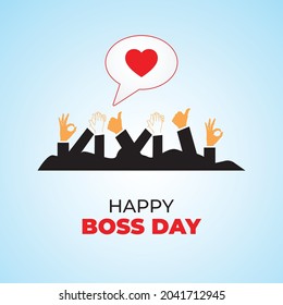 National Boss Day. October 16. happy Boss's Day concept. Template for background, banner, card, poster. Vector illustration.