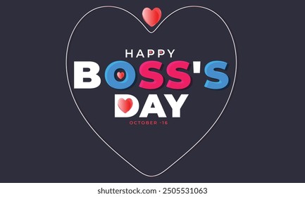 National Boss's Day. background, banner, card, poster, template. Vector illustration.