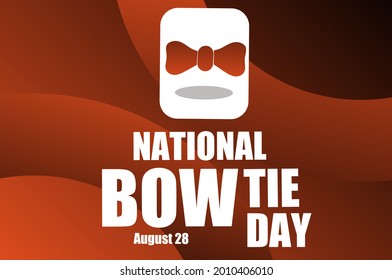 National bow tie day  August 28 vector illustration, suitable for web banner or printing campaign