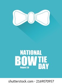 National bow tie day august 27 vector illustration, suitable for web banner or card campaign