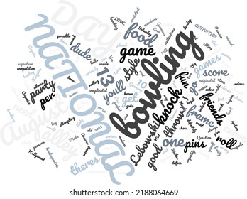 National Bowling Day 13 August Word Cloud In Vector Art Creative Colourful White Back Ground