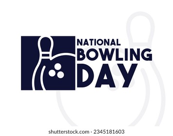 National Bowling Day. The second Saturday in August. Eps 10.