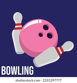 national bowling day theme template design vector sport celebration