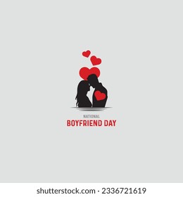 National boyfriend day. Boy friend day concept. 