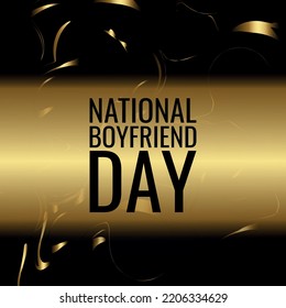 National Boyfriend Day. Design suitable for greeting card poster and banner