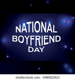 National Boyfriend Day. Geometric design suitable for greeting card poster and banner