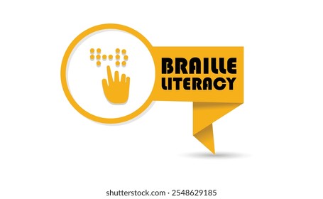 National Braille Literacy Month observed each year during January. Healthcare Medical Awareness concept. Vector template for banner, greeting card, poster with background.