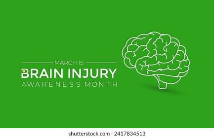 National Brain Injury Awareness Month Vector Illustration. Greeting card, poster, flyer and Banner, background design.