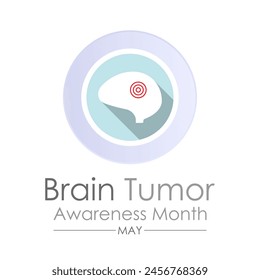 National Brain Tumor Awareness Month health awareness vector illustration. Disease prevention vector template for banner, card, background.