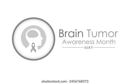 National Brain Tumor Awareness Month health awareness vector illustration. Disease prevention vector template for banner, card, background.