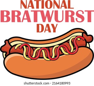 Nationaler Bratwurst-Tag-Vektordesign