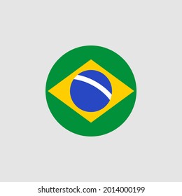 National Brazil flag, official colors and proportion correctly. National Brazil flag. Vector illustration. EPS10.