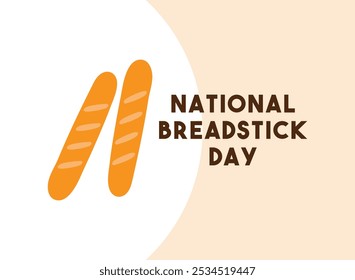 National Breadstick Day. Flat design vector. Eps 10.