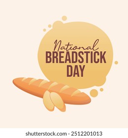 National Breadstick Day vector design template good for celebration usage. National Breadstick Day design. flat design. eps 10.