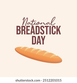 Plantilla de diseño de Vector del Día Nacional de Breadstick buena para el uso de la celebración. Diseño del Día Nacional del Breadstick. diseño plano. eps 10.