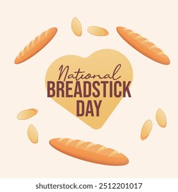 National Breadstick Day vector design template good for celebration usage. National Breadstick Day design. flat design. eps 10.