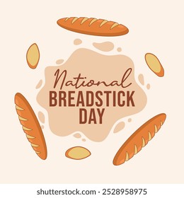 National Breadstick Day vector design template good for celebration usage. National Breadstick Day design. flat design. eps 10.