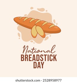 National Breadstick Day vector design template good for celebration usage. National Breadstick Day design. flat design. eps 10.