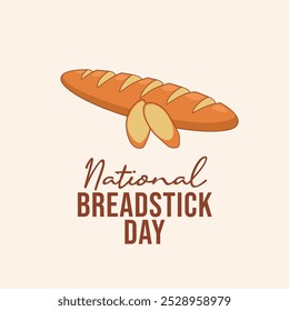 National Breadstick Day vector design template good for celebration usage. National Breadstick Day design. flat design. eps 10.