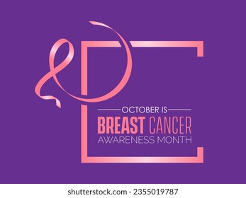 National Breast Cancer Awareness Month Champions Early Detection, Education, and Support for Those Affected by Breast Cancer Worldwide. Unite for Pink Strength Vector Template.