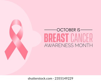 National Breast Cancer Awareness Month Champions Early Detection, Education, and Support for Those Affected by Breast Cancer Worldwide. Unite for Pink Strength Vector Template.